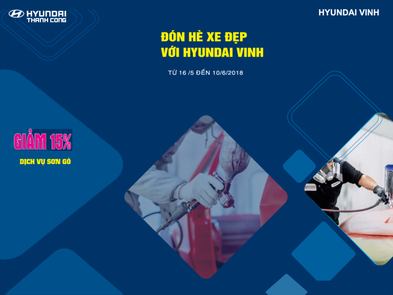 Khuyễn mãi dịch vụ “Đón Hè, Xe Đẹp cùng Hyundai Vinh”