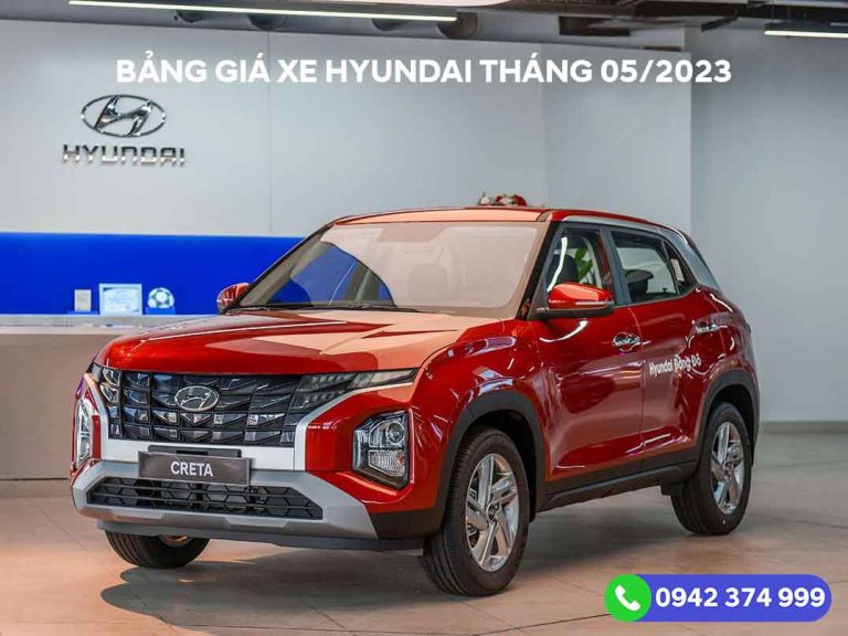 Bảng giá xe Hyundai tháng 05/2023 tại Hyundai Vinh Nghệ An
