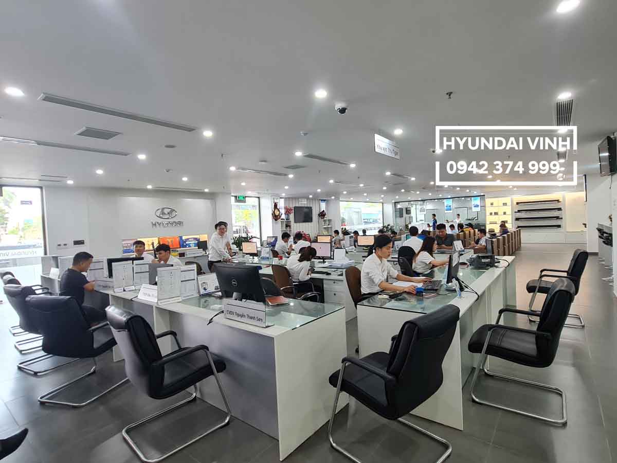 Cở sở vật chất hiện đại kèm dịch vụ bảo hành Hyundai Vinh chính hãng