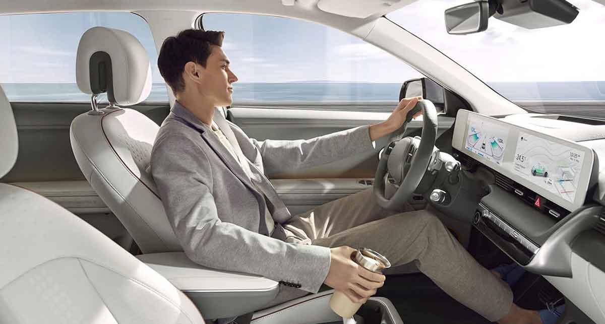 Nội thất của Hyundai IONIQ 5, không gian được tối đa hóa nhờ vào nền tảng khung gầm mới E-GMP