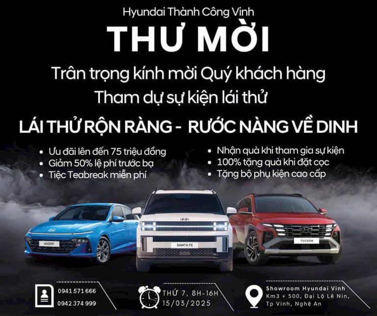 Lái thử rộn ràng – Rước nàng về dinh cùng Hyundai Vinh!