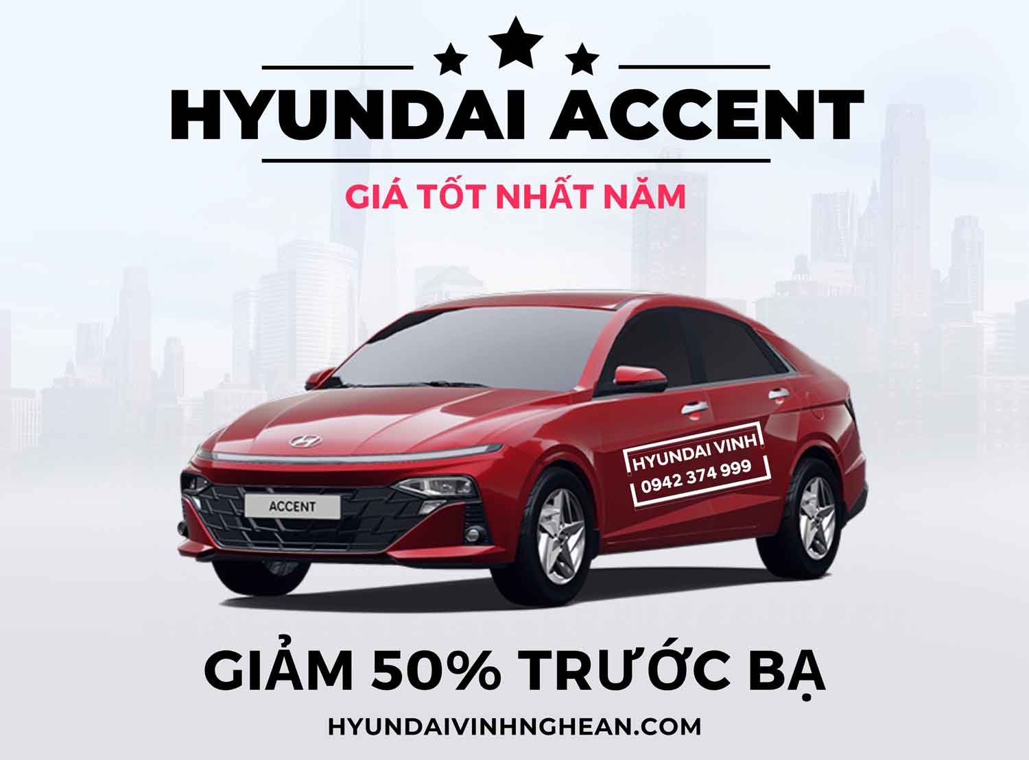 Khuyến mãi Hyundai Accent 2025 tháng 06 tại Hyundai Vinh