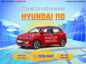 Bảng giá xe I10 tháng 07/2025