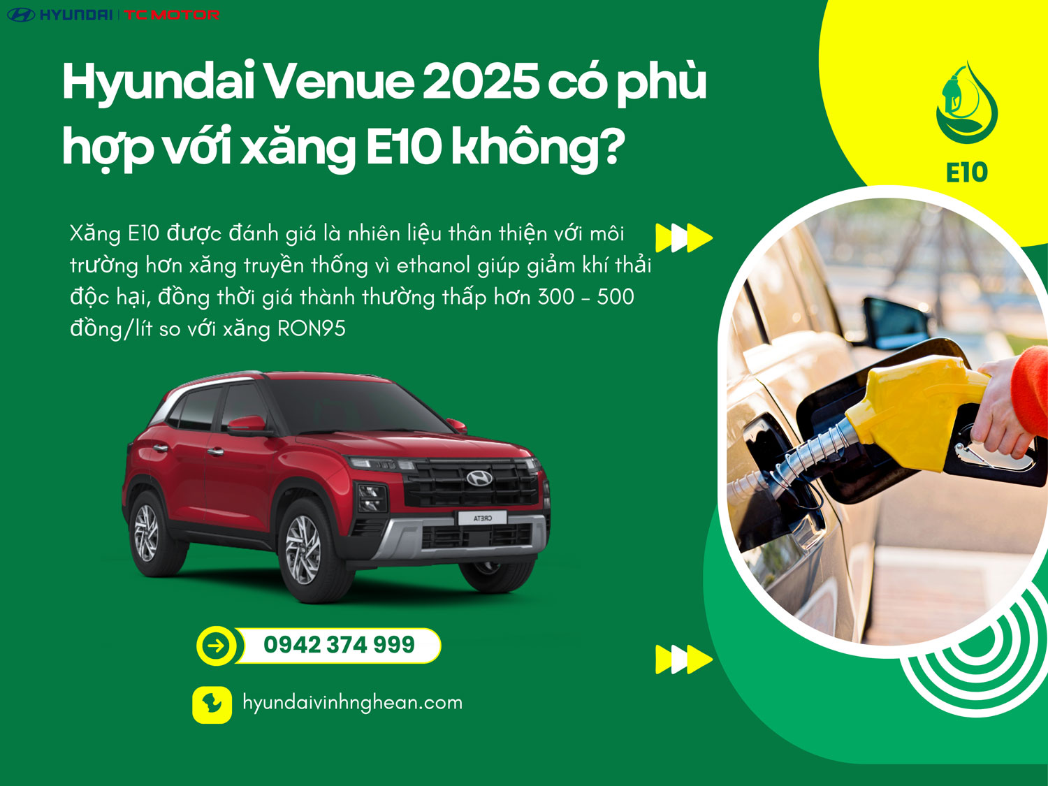 Hyundai Creta 2025 có phù hợp với xăng E10 không?