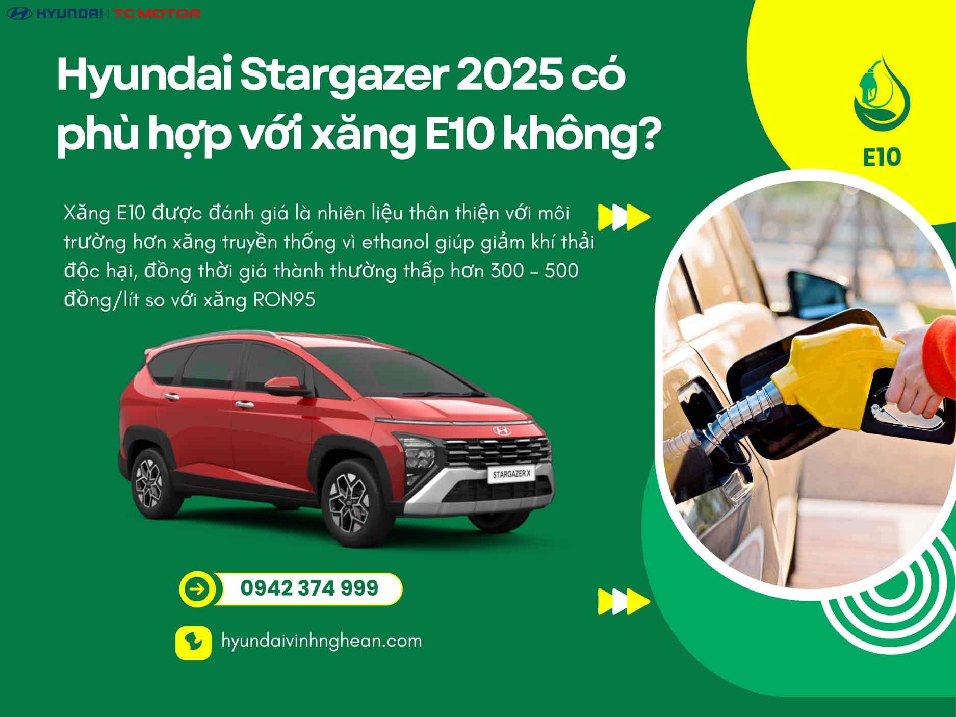 Hyundai Stargazer X có phù hợp với xăng E10 không? Giải đáp chi tiết từ chuyên gia