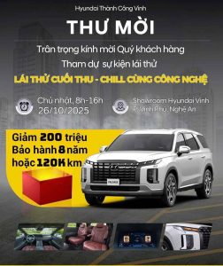 Lái thử xe Hyundai tại Hyundai Vinh