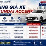 Bảng giá Hyundai Accent tháng 06/2026 tại Nghệ An mới nhất