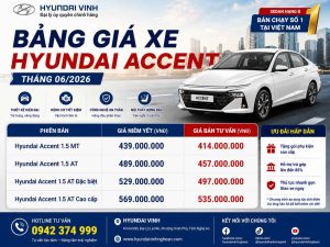 Bảng giá Hyundai Accent tháng 06/2026 tại Nghệ An mới nhất