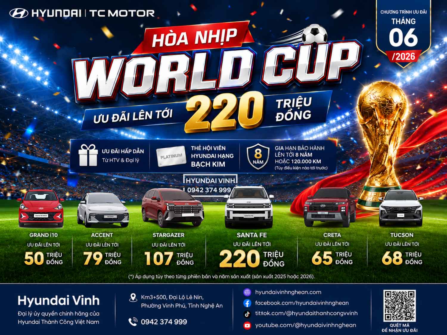 Khuyến mãi Hyundai tháng 06/2026 tại Hyundai Vinh Nghệ An