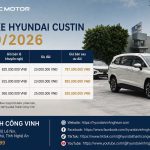 Bảng Giá Xe Hyundai Custin Tháng 09/2026 Tại Nghệ An - Cập nhật mới nhất