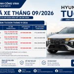 Bảng giá xe Hyundai Tucson tháng 09/2026 tại Nghệ An - Cập nhật mới nhất