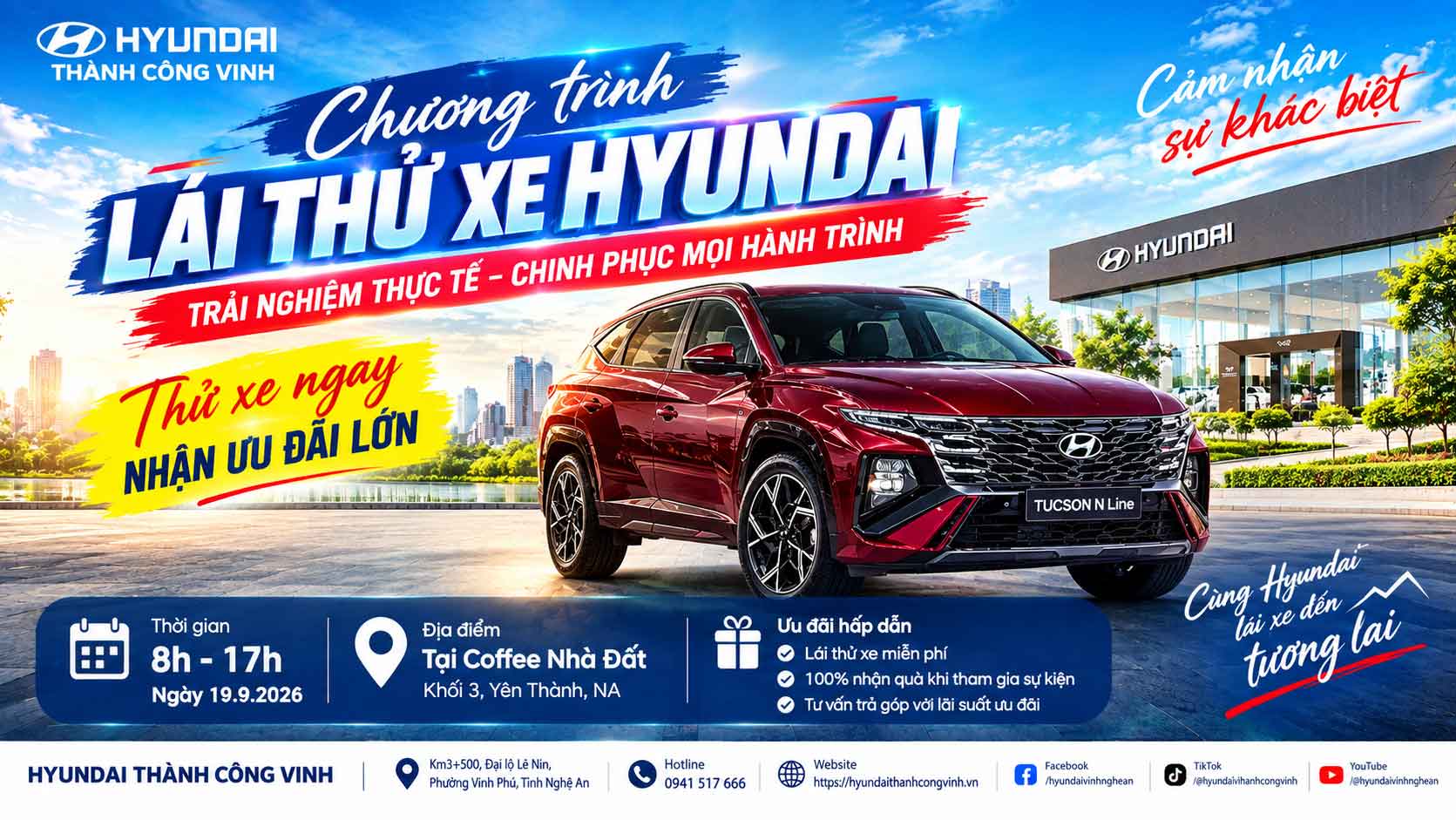 Chương trình Lái Thử Xe Hyundai Tại Yên Thành – Trải Nghiệm Thực Tế, Nhận Ưu Đãi Lớn
